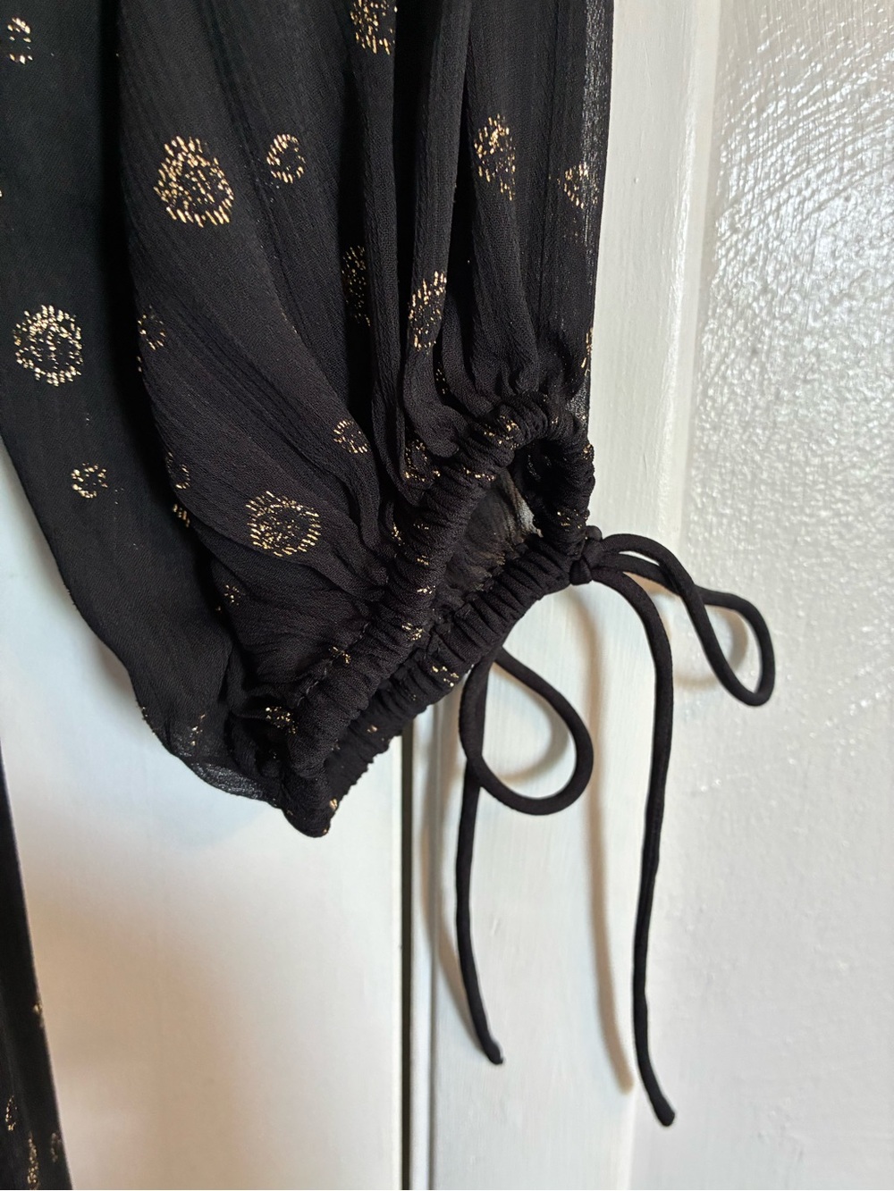 Black Ruched Maxi Dress Whimsigoth Witchy - Picture 7 of 13